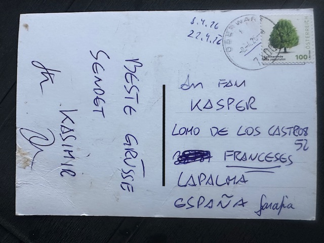 22.4. Post ist angekommen, Eisenbahnfreund und Daten der Wandertour Barlovento